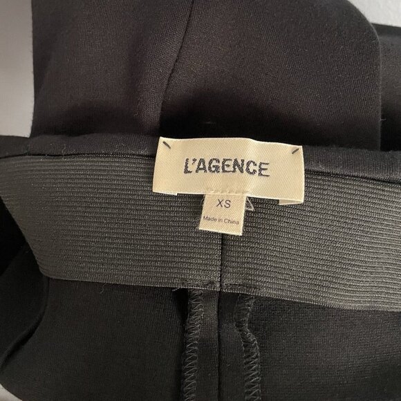 L'AGENCE Khamilla Pencil Skirt Size XS Black Viscose Stretch Knit - Picture 6 of 7